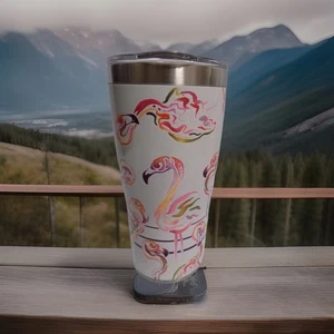 Vaso Tervis Flamingo Swirl 20 OZ Vaso de bebidas de acero inoxidable - Imagen 1 de 9