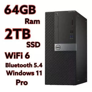 Dell OptiPlex 7040 MT | i7-6700 | 64GB DDR4 | 2TB SSD | Win 11 Pro | WiFi 6 | BT - Picture 1 of 13