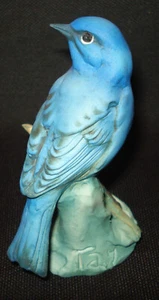 Statuina vintage in miniatura ceramica Tay Italy mini ramo albero uccellino blu ramo - Foto 1 di 6