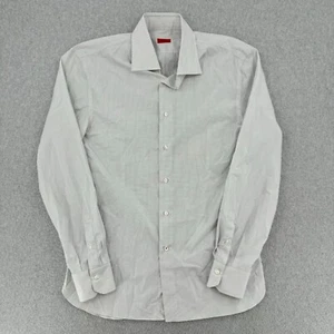 Isaia Napoli Oberhemd Herren 17-43 weiß Micro kariert klassisch L/S Knopfleiste Italy - Bild 1 von 10