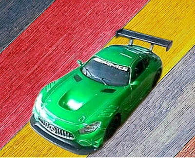 Mercedes AMG GT3 Metallic Green Motormax Scale 1:43 - Image 1 of 4