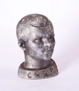Yuri Gagarin Sputnik Rakete Russland UdSSR Büste Kosmonawt Astronaut Figur - Bild 1 von 5