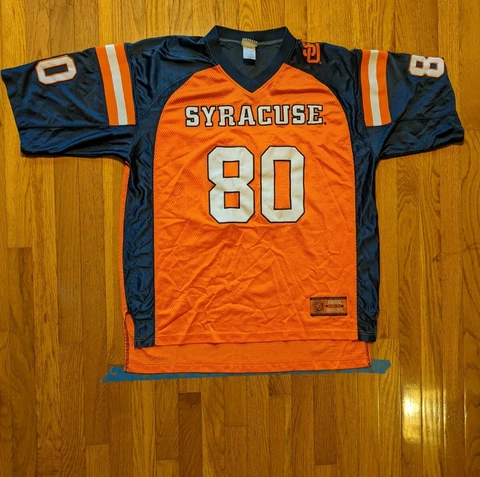 Syracuse Orange Orangemen Vintage Looking Football Jersey #80 XL Embroidered Cover