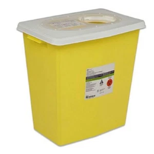 5 - Covidien 8939 SharpSafety Chemotherapy Container w/Slide Lid 18 gal Yellow - Picture 1 of 1