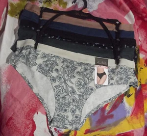 5 NEW PRIMA VALENTINA 831443 MICROFIBER FLAT WAISTBANDS BIKINI PANTIES L - Picture 1 of 2