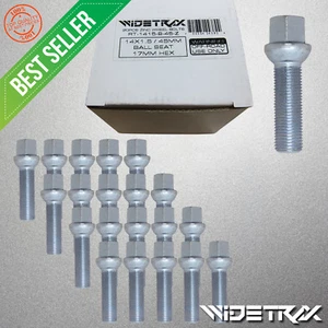 20pc 14x1.5 Zinc Wheel Lug 17mm Hex Bolts Ball 45mm Shank For Mercedes Audi VW - Picture 1 of 5