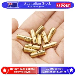 Rotary Tool Collets Dremel Brass Hobby Drill Chucks Set Parts New 0.5-3.2mm - Picture 1 of 7