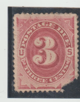 US Scott#J24 VF-XF 1891s 2c Postage Due MH with corner Flaw Cat.$67. - Image 1 of 2
