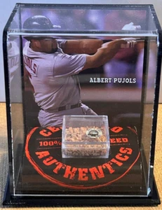 Albert Pujols Mounted Memories Certified Authentics Infield Dirt Decor Case - Picture 1 of 6