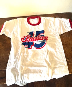 T-shirt vintage rara anni 60 campione indiano Harley Davidson grande fondo di magazzino - Foto 1 di 9