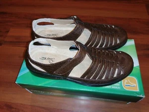Easy Street Comfort Wave Womens Ultra Light Insoles Sandals Shoes Brown Size 7 - Picture 1 of 10