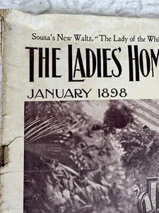 Antique Ladies Home Journal Magazine January 1898 Mrs William McKinley Vintage - Picture 1 of 15
