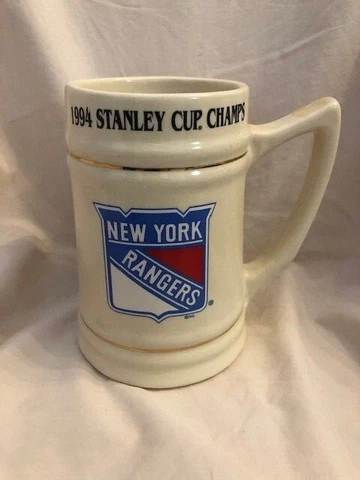 Vintage 1994 New York Rangers Stanley Cup Championship Collectible Beer Mug (2) Cover