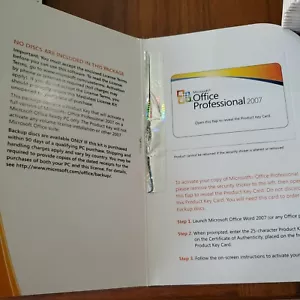Microsoft Office 2007 Professional Medienlos keine Disc Lizenz Originalschlüssel NEU - Bild 1 von 2