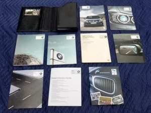 2009 BMW E60 528i 535 550i Owner's Manual Leather Booklet Case w/ Navigation DVD - Picture 1 of 20