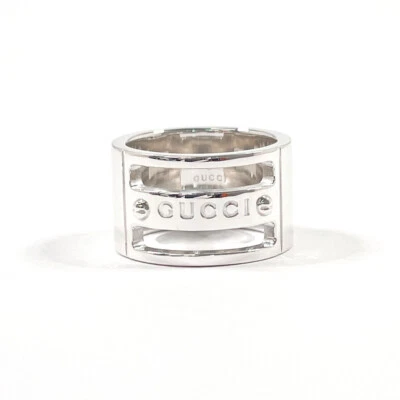 GUCCI Ring Logo Screw Wide Ring Silver925 US 5.5(US Size) Accessories unisex - Image 1 of 4