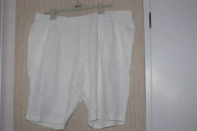 Bermudas Eileen Fisher Orgánicas Lino Blanco Mujer Talla: 3XL Foto 1 de 4