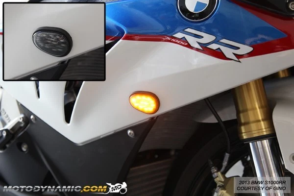 fit 10-19 BMW S1000RR HP4 Front Flush Mount LED Turn Signal Lights + Resistors - Image 1 of 1