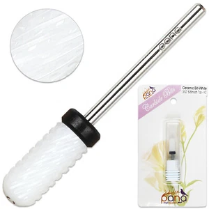 PANA 3/32" Shank Size - Ceramic White Smooth Top Small Barrel Drill Bit (XC) - Picture 1 of 6