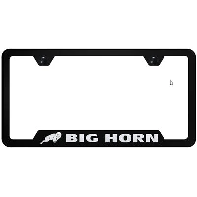 Dodge Big Horn Laser Etched Logo Cut-Out License Plate Frame - Image 1 of 2