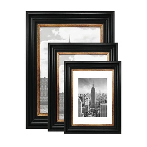A2 A3 A4 A5 Vintage Black Photo Frame With Gold Edge Large Poster Wall Hanging - Picture 1 of 12