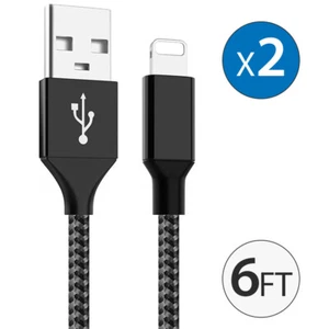 2PACK USB Charger Cable Cord For iPhone 12 11 PRO XR X XS MAX 8 7 6 6S 5 PLUS SE - Picture 1 of 5