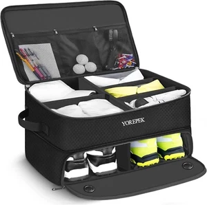2 Layer Golf Trunk Organizer Waterproof Car Golf Locker with Separate Compartmen - Picture 1 of 5