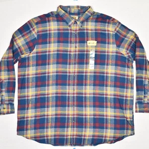 NEW The Foundry Men's Button Down Shirt Plaid Cotton Blend Multicolor Size 3XLT - Picture 1 of 8