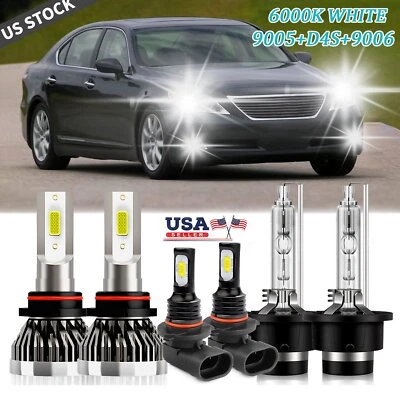 For Lexus LS460 2007-2012 -LED HID Headlight High&Low Beam + Fog Light Bulbs Kit - Image 1 of 4