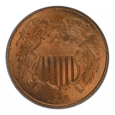 1865 Two Cent Piece PCGS MS-65 RD - Image 1 of 4