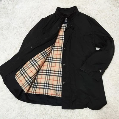 BURBERRY LONDON Men’s Down Coat Jacket Black Nova Check Removable Liner US L - Image 1 of 4