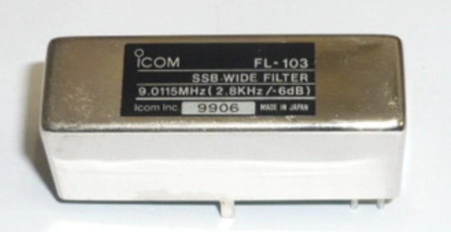 Filtro de cristal ancho SSB ICOM FL-103 9 MHz (2,8 kHz) con caja excelente estado. Foto 1 de 4