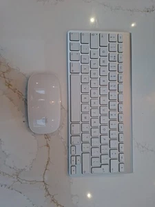 Apple Magic Keyboard (A1314) and Mouse (A1296) Set White - Picture 1 of 3