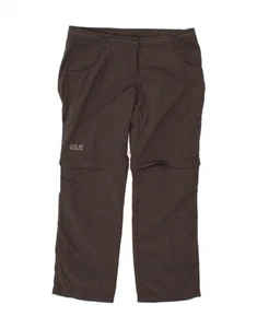 JACK WOLFSKIN Womens Straight Casual Trousers W33 L30 Grey Polyamide AZ11 - Picture 1 of 4