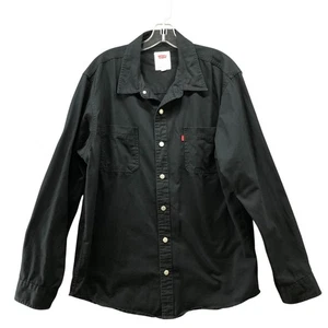 Levi's Shirt Jacket Mens L Overshirt Black Heavyweight Canvas Cotton Work Chore - Picture 1 of 9