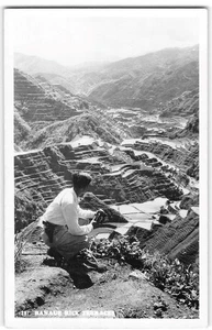 RPPC BANAUE RICE TERRACES Philippines Photographer Sangley Point 1950s Postcard - Picture 1 of 2