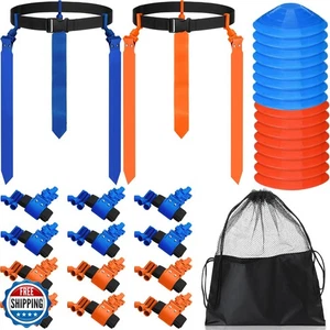 Wettarn 16 Spieler Flagge Fußball Gürtel verstellbar Fußball Set mit 48 Fahnen 1 - Bild 1 von 5