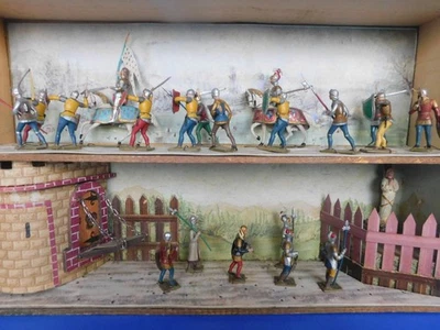 CBG MIGNOT / LE MOYEN AGE : TRES ANCIEN ET RARE DIORAMA  JEANNE D'ARC AU BUCHER - Photo 1/4