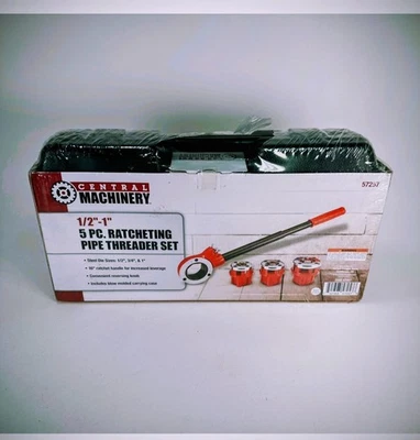 Central Machinery 1/2"- 1" 5-Piece Ratcheting Pipe Threader Set - 57257 - Image 1 of 4