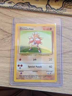 Hitmonchan 7/102 Holo 1999 WOTC Pokémon TCG Card Base Set - Image 1 of 2