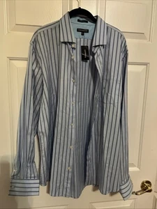 Express Blue Stripe Dress Shirt XL NWT - Picture 1 of 6