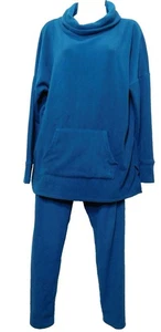 Cuddl Duds SET Softwear with Stretch Long Sleeve Turtleneck L Teal Top n Bottom - Picture 1 of 6