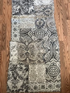 Set trapunta patchwork damascata Pottery Barn Tessa EURO 2 federe floreale rara - Foto 1 di 10