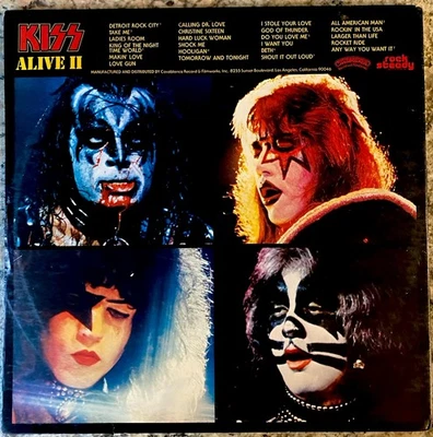 KISS Alive II 1977 DOUBLE MISPRINT NM VINYL EX– COVER COMPLETE INSERTS RARE - Image 1 of 4