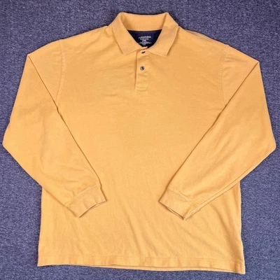 Camisa Polo St Johns Bay Para Hombres Grande Alta LT Dorada Manga Larga Gamuza Jersey Algodón Foto 1 de 4