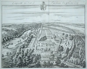 Antique Print LYPIATT PARK, Stroud, Lupiatt, Gloucestershire KIP, Atkyns 1768 - Picture 1 of 3