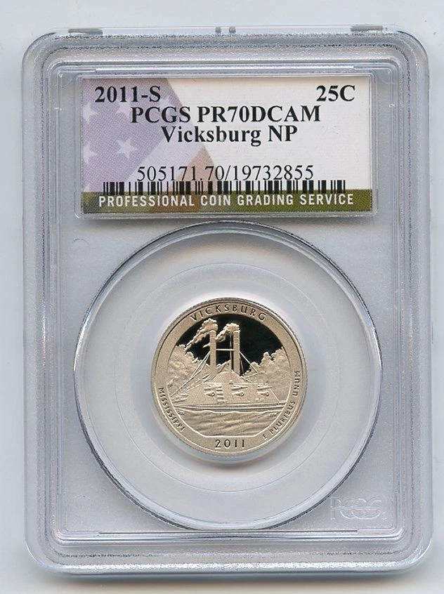 2011 S 25C Clad Vicksburg Quarter PCGS PR70DCAM - Image 1 of 1