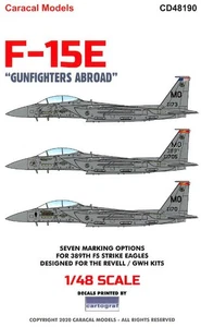 Caracal Decals 1/48 MCDONNELL DOUGLAS F-15E EAGLE "Gunfighters Abroad" - Picture 1 of 6