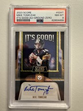 Mike Tomczak 2023 Panini Score Auto #IG-MT Pitt Steelers Ground Zero PSA 8