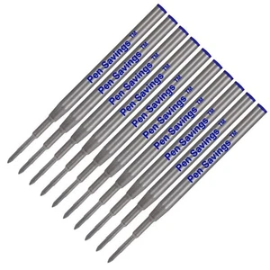 10 Ballpoint Refills for MONTBLANC PEN - Blue Medium Point - Picture 1 of 3